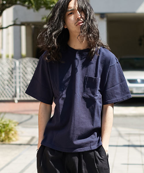 Velva Sheen（ベルバシーン）の「VELVA SHEEN ヴェルバ シーン 別注 ビックシルエット 半袖 ポケット Tシャツ（Tシャツ/カットソー・メンズ・ネイビー/キャメル/ホワイト・MEDIUM/SMALL/LARGE）」の14枚目の写真