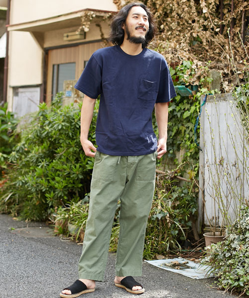 Velva Sheen（ベルバシーン）の「VELVA SHEEN ヴェルバ シーン 別注 ビックシルエット 半袖 ポケット Tシャツ（Tシャツ/カットソー・メンズ・ネイビー/キャメル/ホワイト・MEDIUM/SMALL/LARGE）」の11枚目の写真