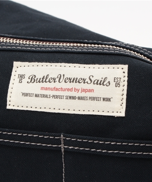 Butler Verner Sails（バトラーヴァーナーセイルス）の「Butler Verner Sails/バトラーバーナーセイルズ　10号パラフィンフラップショルダー　（ショルダーバッグ・レディース・ネイビー/ベージュ/キャメル/レッド・FREE）」の11枚目の写真