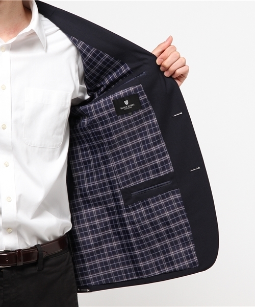 ブラックレーベル ブレザー テーラードジャケット ネイビー クレスト