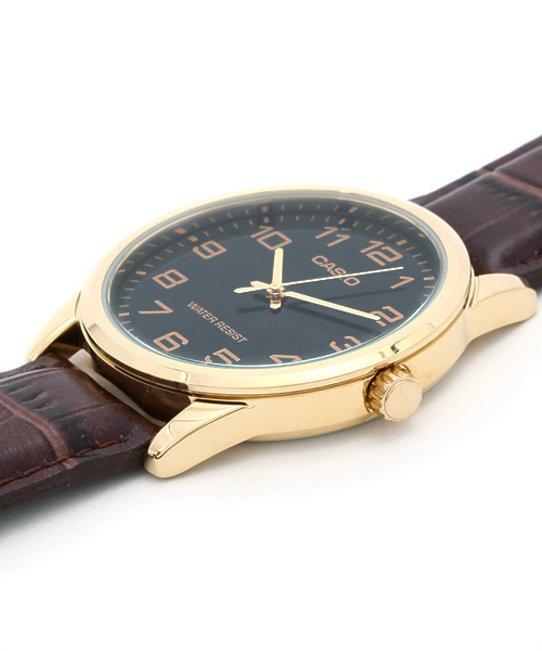 CASIO（カシオ）の「CASIO カシオ / ビッグフェイスアナログレザーウォッチ（アナログ腕時計・レディース・ブラウン系その他・FREE）」の2枚目の写真