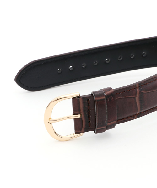 CASIO（カシオ）の「CASIO カシオ / ビッグフェイスアナログレザーウォッチ（アナログ腕時計・レディース・ブラウン系その他・FREE）」の3枚目の写真