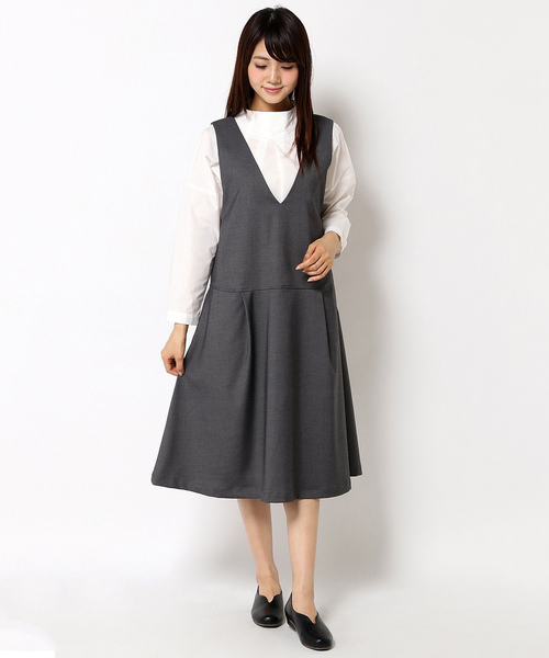 LBC（エルビーシー）の「T/Rジャンスカ                       （ワンピース・レディース・ダークグレー/ネイビー・MEDIUM/LARGE）」の2枚目の写真