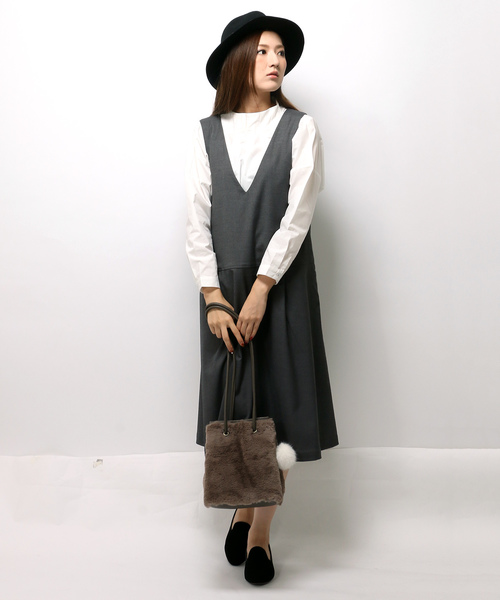 LBC（エルビーシー）の「T/Rジャンスカ                       （ワンピース・レディース・ダークグレー/ネイビー・MEDIUM/LARGE）」の12枚目の写真