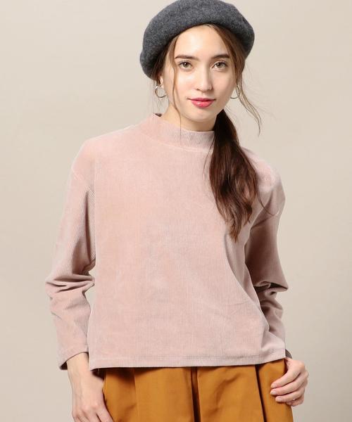 BEAUTY&YOUTH UNITED ARROWS（ビューティーアンドユースユナイテッドアローズ）の「BY コーデュロイライクハイネックプルオーバー◆（Tシャツ/カットソー・レディース・ライトピンク/オリーブ/ブラック・FREE）」の3枚目の写真