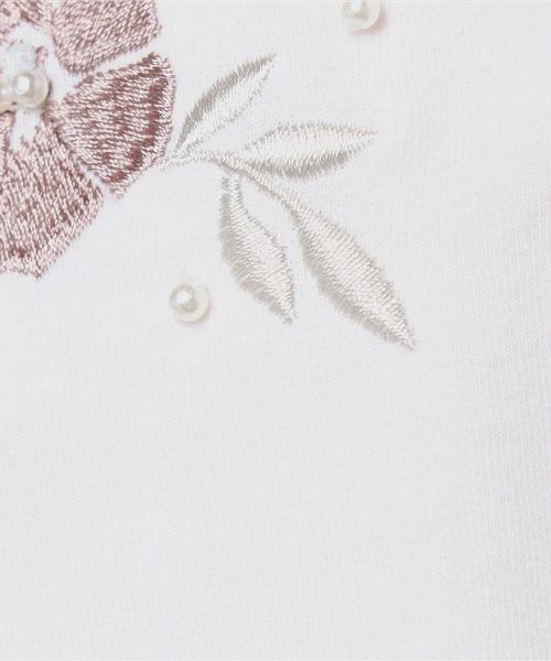 archives（アルシーヴ）の「エリ刺繍入りプルオーバー（Tシャツ/カットソー・レディース・オフホワイト/ブラック/ピンク・MEDIUM）」の9枚目の写真