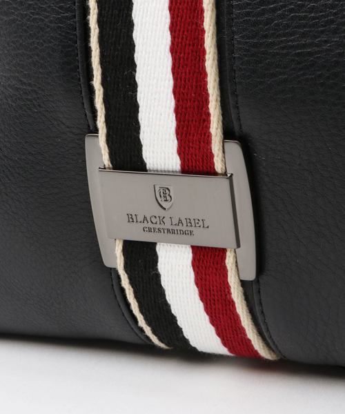 BLACK LABEL CRESTBRIDGE（ブラックレーベル・クレストブリッジ）の「レザーストライプクラッチ（クラッチバッグ・メンズ・ブラック・X）」の4枚目の写真