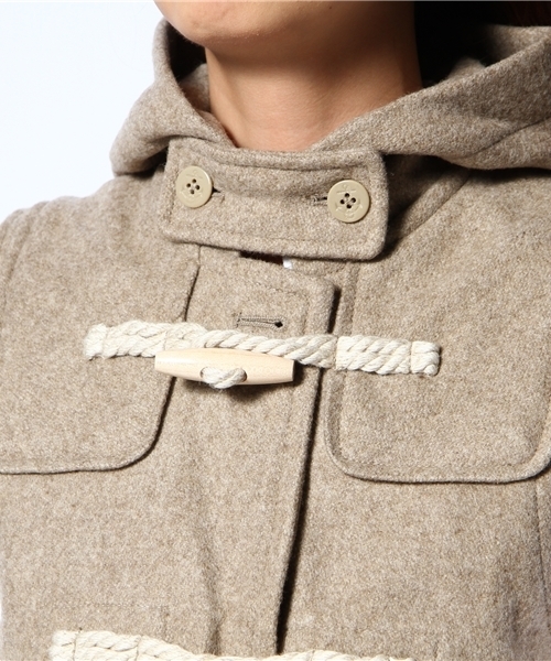 BEAMS BOY（ビームスボーイ）の「BEAMS BOY / メルトン ダッフルベスト（ベスト・レディース・グレー/カーキ/ネイビー・ONE SIZE）」の6枚目の写真