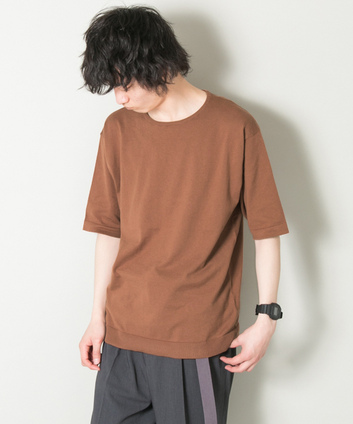 URBAN RESEARCH（アーバンリサーチ）の「UR コットン/ソロテックスニットTEE（Tシャツ/カットソー・メンズ・ホワイト/グリーン/オレンジ系その他/ブラック/グレー系その他・MEDIUM/LARGE）」の5枚目の写真