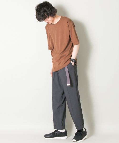 URBAN RESEARCH（アーバンリサーチ）の「UR コットン/ソロテックスニットTEE（Tシャツ/カットソー・メンズ・ホワイト/グリーン/オレンジ系その他/ブラック/グレー系その他・MEDIUM/LARGE）」の13枚目の写真