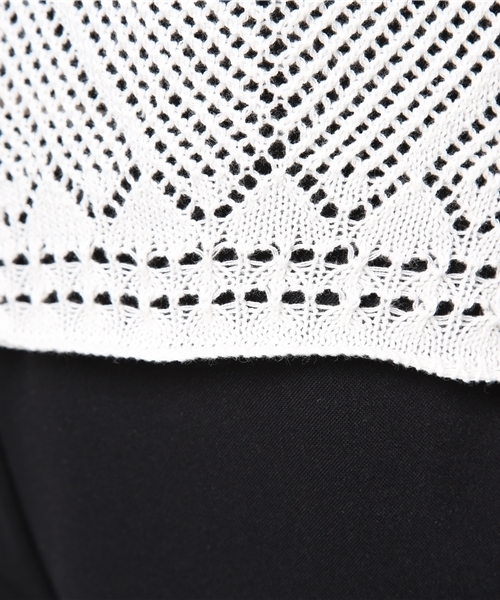 archives（アルシーヴ）の「透かし柄オフショルプルオーバー（ニット/セーター・レディース・レッド/マスタード/オフホワイト・MEDIUM）」の7枚目の写真