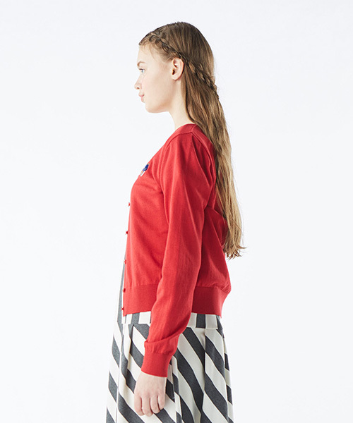 シロップ．（シロップ．）の「ヘンテコアニマル刺しゅうのＵＶカットカーディガン（カーディガン/ボレロ・レディース・ブラック/レッド・MEDIUM/X-LARGE/LARGE/SMALL/XX-LARGE）」の9枚目の写真