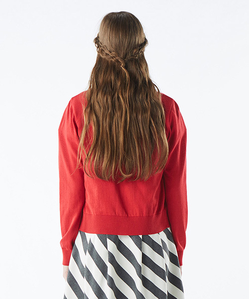 シロップ．（シロップ．）の「ヘンテコアニマル刺しゅうのＵＶカットカーディガン（カーディガン/ボレロ・レディース・ブラック/レッド・MEDIUM/X-LARGE/LARGE/SMALL/XX-LARGE）」の10枚目の写真