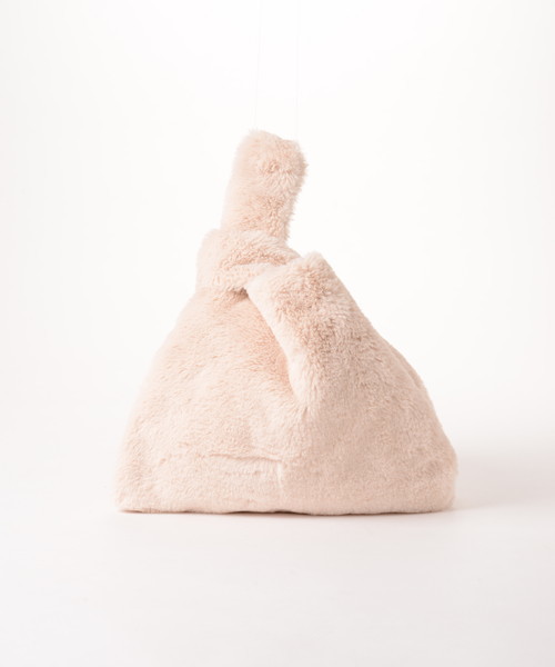 natural couture（ナチュラルクチュール）の「ファートート（ハンドバッグ・レディース・アイボリー/ブラック/ピンク/ボルドー・FREE）」の2枚目の写真