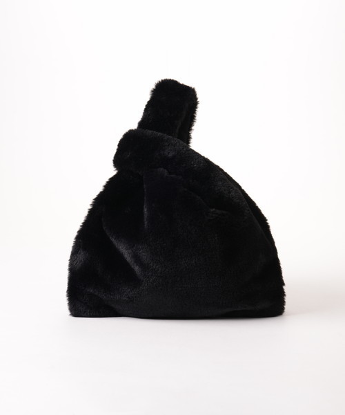 natural couture（ナチュラルクチュール）の「ファートート（ハンドバッグ・レディース・アイボリー/ブラック/ピンク/ボルドー・FREE）」の3枚目の写真