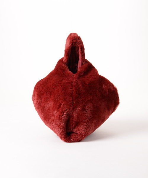 natural couture（ナチュラルクチュール）の「ファートート（ハンドバッグ・レディース・アイボリー/ブラック/ピンク/ボルドー・FREE）」の5枚目の写真