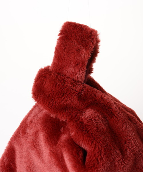 natural couture（ナチュラルクチュール）の「ファートート（ハンドバッグ・レディース・アイボリー/ブラック/ピンク/ボルドー・FREE）」の6枚目の写真