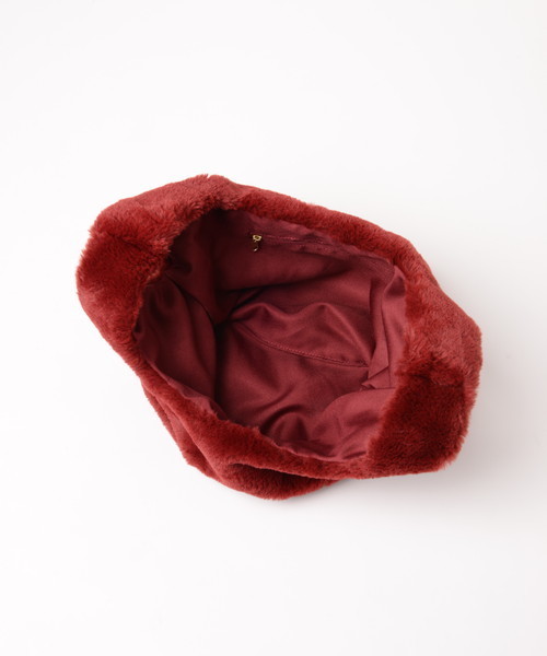 natural couture（ナチュラルクチュール）の「ファートート（ハンドバッグ・レディース・アイボリー/ブラック/ピンク/ボルドー・FREE）」の8枚目の写真