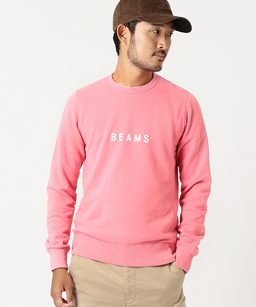 BEAMS(ビームス)の「BEAMS / BEAMSロゴ クルーネック スウェットシャツ(スウェット・メンズ・ネイビー/ピンク/LT.Gray/ブラック・SMALL/MEDIUM/LARGE/X-LARGE)」の4枚目の写真