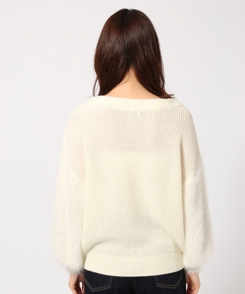 GLOBAL WORK(グローバルワーク)の「シャギースリーブプルオーバー/766300(ニット/セーター・レディース・ホワイト/ブラック/グレー/ライトグリーン/ベージュ・SMALL/MEDIUM/LARGE)」の10枚目の写真