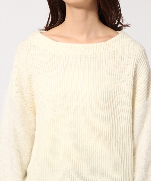 GLOBAL WORK(グローバルワーク)の「シャギースリーブプルオーバー/766300(ニット/セーター・レディース・ホワイト/ブラック/グレー/ライトグリーン/ベージュ・SMALL/MEDIUM/LARGE)」の11枚目の写真