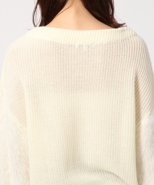 GLOBAL WORK(グローバルワーク)の「シャギースリーブプルオーバー/766300(ニット/セーター・レディース・ホワイト/ブラック/グレー/ライトグリーン/ベージュ・SMALL/MEDIUM/LARGE)」の16枚目の写真