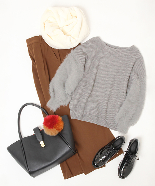 GLOBAL WORK(グローバルワーク)の「シャギースリーブプルオーバー/766300(ニット/セーター・レディース・ホワイト/ブラック/グレー/ライトグリーン/ベージュ・SMALL/MEDIUM/LARGE)」の17枚目の写真