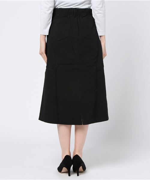 MERLOT(メルロー)の「コットンツイルハイウエストスカート1301(スカート・レディース・ブラック/ベージュ/ワイン/カーキ・FREE)」の13枚目の写真