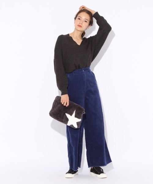 niko and...(ニコアンド)の「VIS混Vネックニットプルオーバー(ニット/セーター・レディース・ブラウン/グリーン/チャコール/ベージュ・LARGE/MEDIUM)」の19枚目の写真