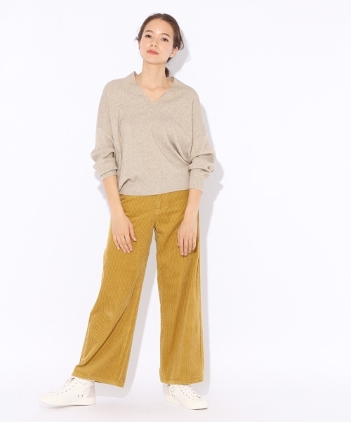 niko and...(ニコアンド)の「VIS混Vネックニットプルオーバー(ニット/セーター・レディース・ブラウン/グリーン/チャコール/ベージュ・LARGE/MEDIUM)」の15枚目の写真