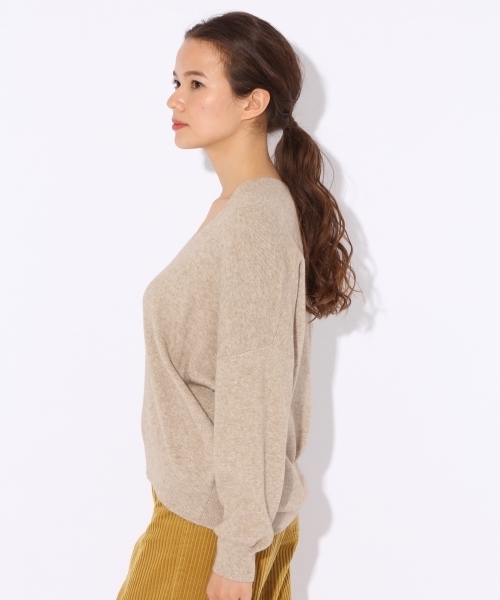 niko and...(ニコアンド)の「VIS混Vネックニットプルオーバー(ニット/セーター・レディース・ブラウン/グリーン/チャコール/ベージュ・LARGE/MEDIUM)」の11枚目の写真