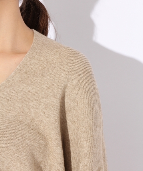 niko and...(ニコアンド)の「VIS混Vネックニットプルオーバー(ニット/セーター・レディース・ブラウン/グリーン/チャコール/ベージュ・LARGE/MEDIUM)」の20枚目の写真