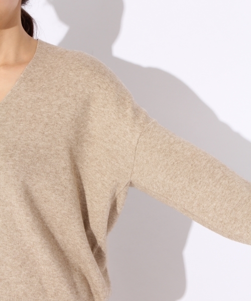 niko and...(ニコアンド)の「VIS混Vネックニットプルオーバー(ニット/セーター・レディース・ブラウン/グリーン/チャコール/ベージュ・LARGE/MEDIUM)」の8枚目の写真