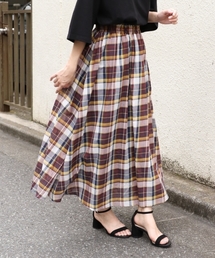 LOWRYS FARM | コットンボイルギャザースカート　802015(スカート)