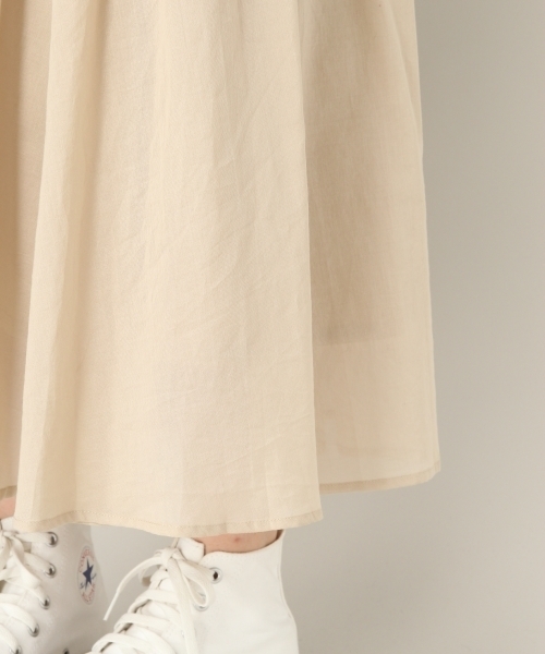 LOWRYS FARM(ローリーズファーム)の「コットンボイルギャザースカート 802015(スカート・レディース・ベージュ/カーキ/グリーン系その他/パープル/チェック・FREE)」の9枚目の写真