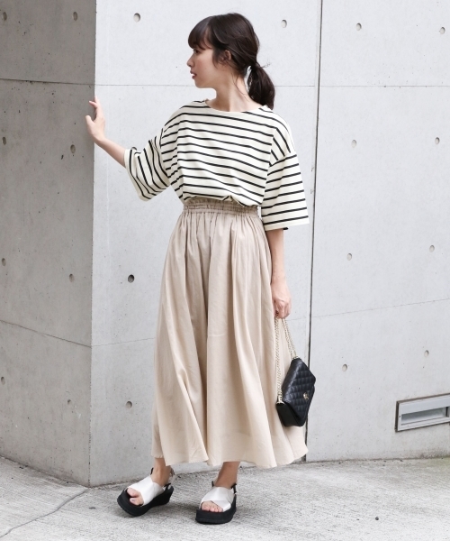 LOWRYS FARM(ローリーズファーム)の「コットンボイルギャザースカート 802015(スカート・レディース・ベージュ/カーキ/グリーン系その他/パープル/チェック・FREE)」の11枚目の写真