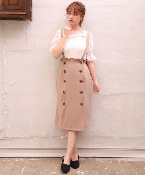 one after another NICE CLAUP(ワンアフターアナザーナイスクラップ)の「シャーリングうしろクロストップス(シャツ/ブラウス・レディース・アイボリー/ベージュ系その他/ブルー系その他/ピンク/チェック・FREE)」の11枚目の写真