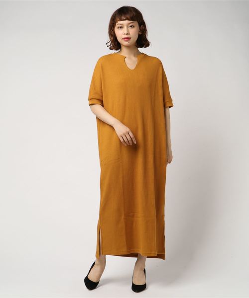 Right On ライトオン の Back Number ワッフルワンピース ウィ ワンピース Wear