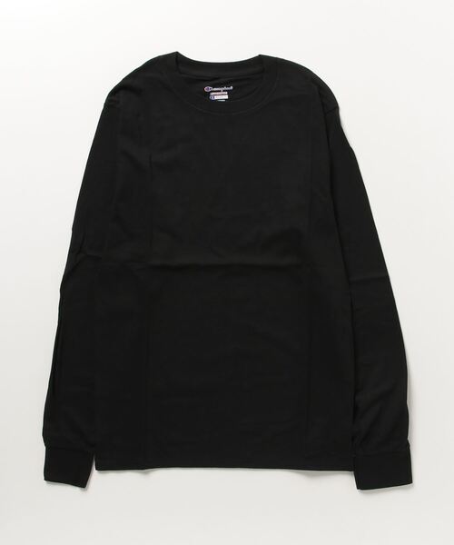 Champion(チャンピオン)の「Champion(チャンピオン)袖ロゴロングTシャツ(Tシャツ/カットソー・メンズ・ホワイト/ブラック/ネイビー/グレー・SMALL/MEDIUM/LARGE)」の3枚目の写真