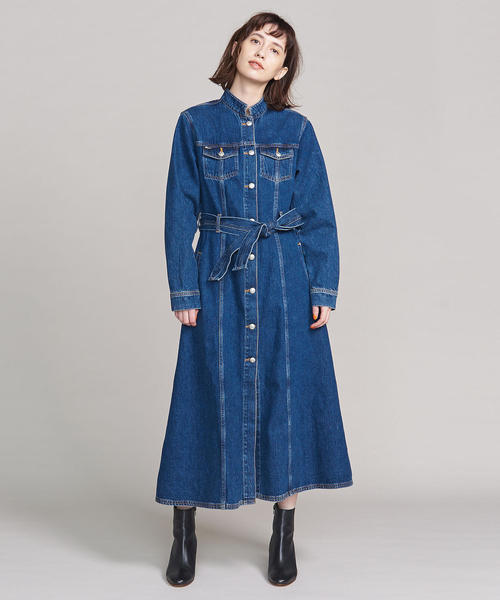 WON HUNDRED（ウォンハンドレッド）の「＜WON HUNDRED＞デニムロングワンピース（ワンピース・レディース・ネイビー・36）」の8枚目の写真