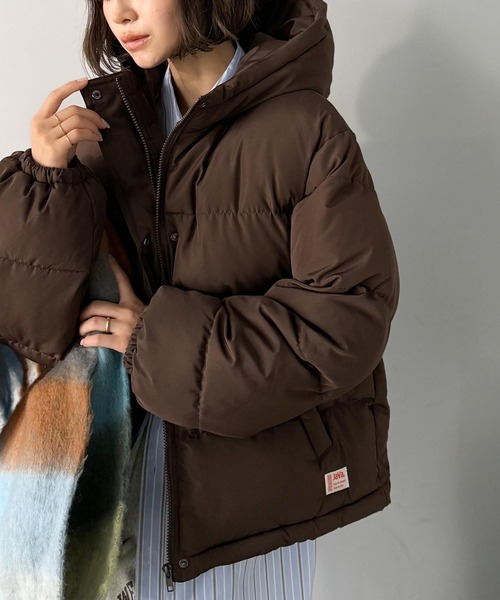 セール】《JaVa ジャバコラボ》 ぬくぬく暖か！ ショート丈 フード付き