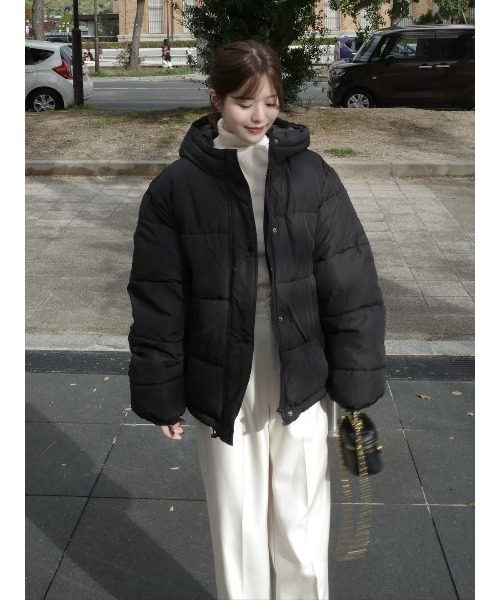 セール】《JaVa ジャバコラボ》 ぬくぬく暖か！ ショート丈 フード付き