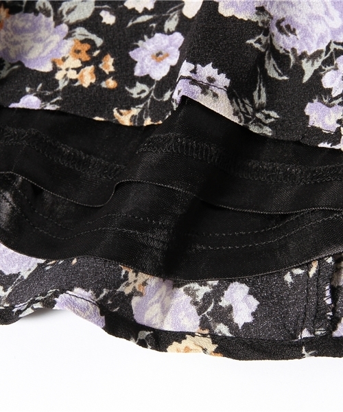 one after another NICE CLAUP（ワンアフターアナザーナイスクラップ）の「【ナイスクラップ】花柄スカパン（スカート・レディース・ベージュ/ブラック/ボルドー・FREE）」の9枚目の写真
