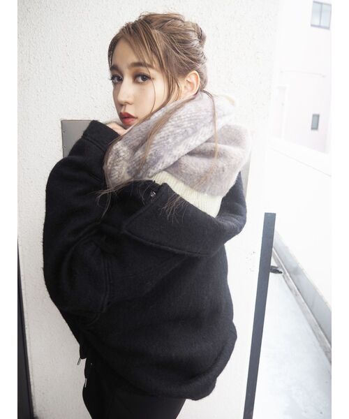 EMODA（エモダ）の「バルキーフリンジストール（ストール/ショール・レディース・ブラウン/ブラック/その他・FREE）」の11枚目の写真