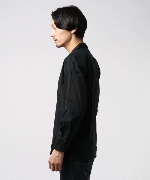 WEGO（ウィゴー）の「WEGO/ストレッチブロード開襟シャツ（シャツ/ブラウス・メンズ・ホワイト/ブラック/ネイビー/カーキ・SMALL/MEDIUM/LARGE）」の6枚目の写真