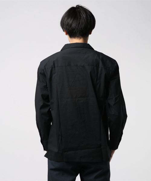 WEGO（ウィゴー）の「WEGO/ストレッチブロード開襟シャツ（シャツ/ブラウス・メンズ・ホワイト/ブラック/ネイビー/カーキ・SMALL/MEDIUM/LARGE）」の5枚目の写真