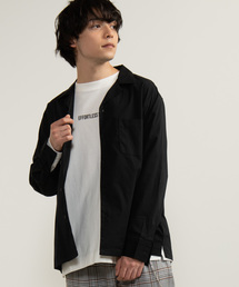 WEGO | WEGO/ストレッチブロード開襟シャツ(シャツ/ブラウス)