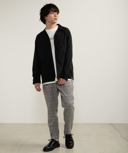 WEGO（ウィゴー）の「WEGO/ストレッチブロード開襟シャツ（シャツ/ブラウス・メンズ・ホワイト/ブラック/ネイビー/カーキ・SMALL/MEDIUM/LARGE）」の13枚目の写真