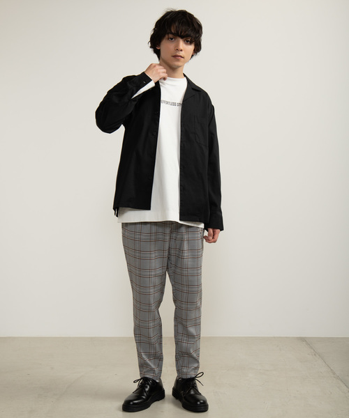 WEGO（ウィゴー）の「WEGO/ストレッチブロード開襟シャツ（シャツ/ブラウス・メンズ・ホワイト/ブラック/ネイビー/カーキ・SMALL/MEDIUM/LARGE）」の14枚目の写真