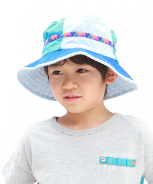 RAGMART（ラグマート）の「UVハット（ハット・キッズ・グリーン/ブルー/マスタード・48cm/54cm/52cm/50cm）」の2枚目の写真